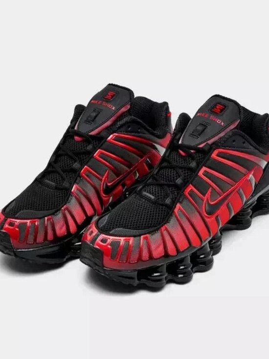 Men\'s Nike Shox TL Casual Shoes - Deadpool Black/University Red IF6202-001 main image 9